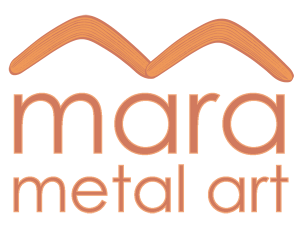 Mara metal art, aboriginal metal garden art