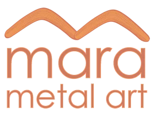 Mara metal art, aboriginal metal garden art